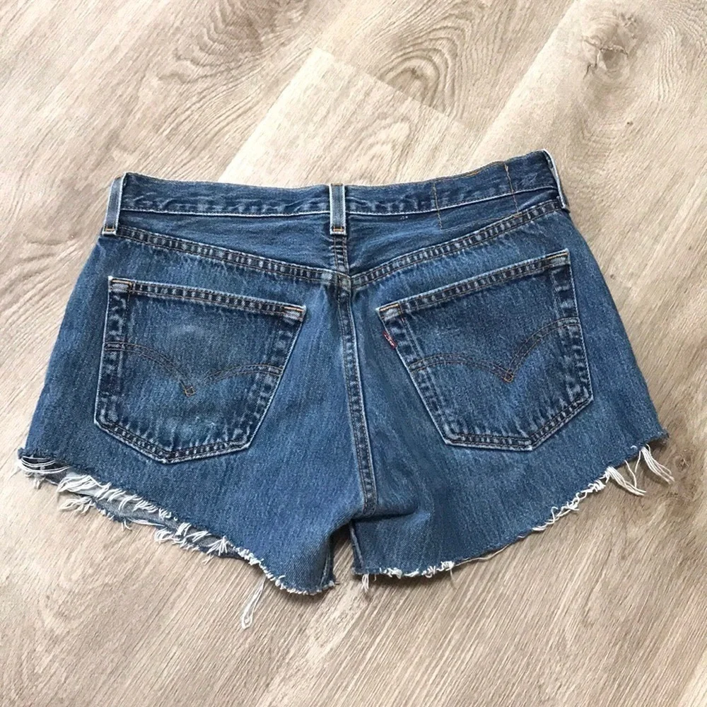 Levis Cut Off Button Fly Denim Jean Shorts